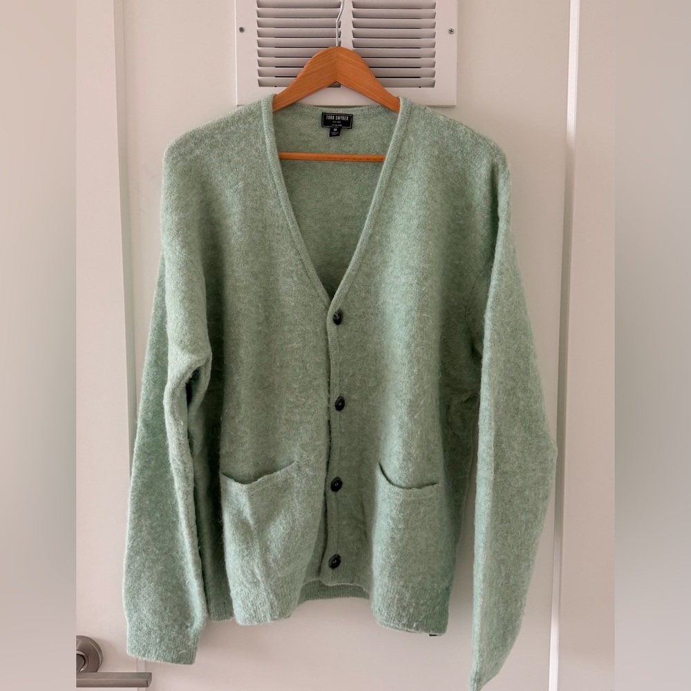 Todd Snyder Sage Alpaca Cardigan